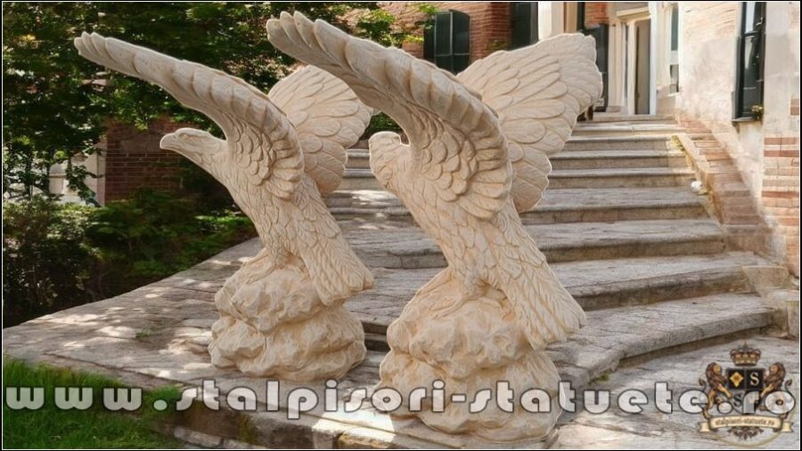 Statuetă vultur, acvilă, șoim, galben patinat, model S35. (5)