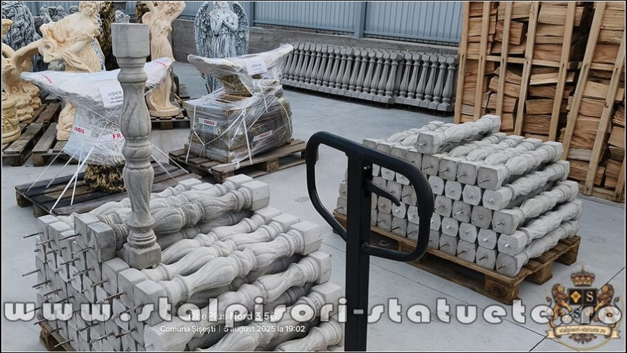 Stâlpișori, baluștri, popici, mosoare, din beton, model B5. (1)