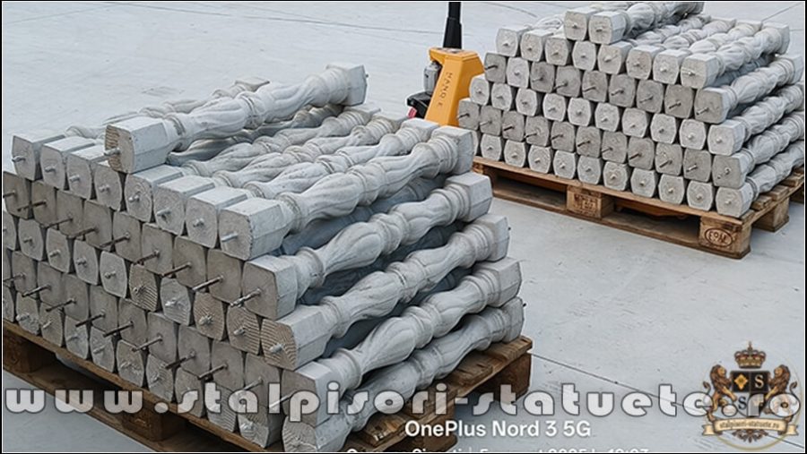 Stâlpișori, baluștri, popici, mosoare, din beton, model B5. (3)