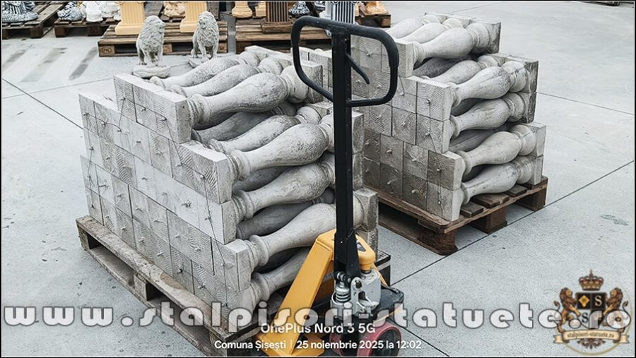 Stâlpișori, baluștri, popici, mosoare, din beton, model B9. (4)