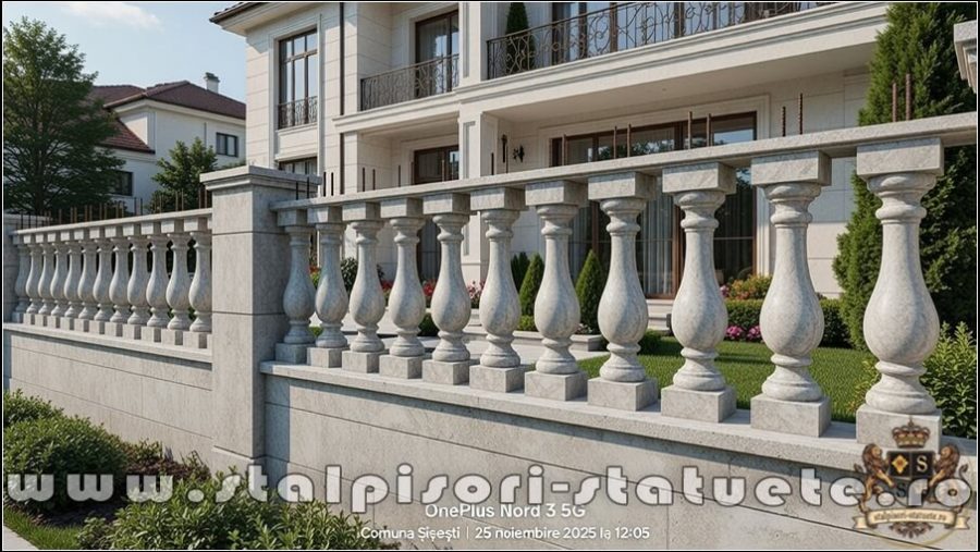 Stâlpișori, baluștri, popici, mosoare, din beton, model B9. (5)