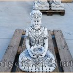 Statuetă Buddha Kwan Yin, gri antichizat, model S8.