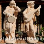 Set statuete muzicanți, galben patinat, model S69.