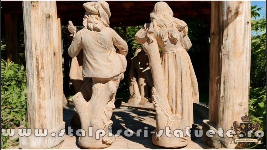 Set statuete muzicanți, galben patinat, model S69. (5)