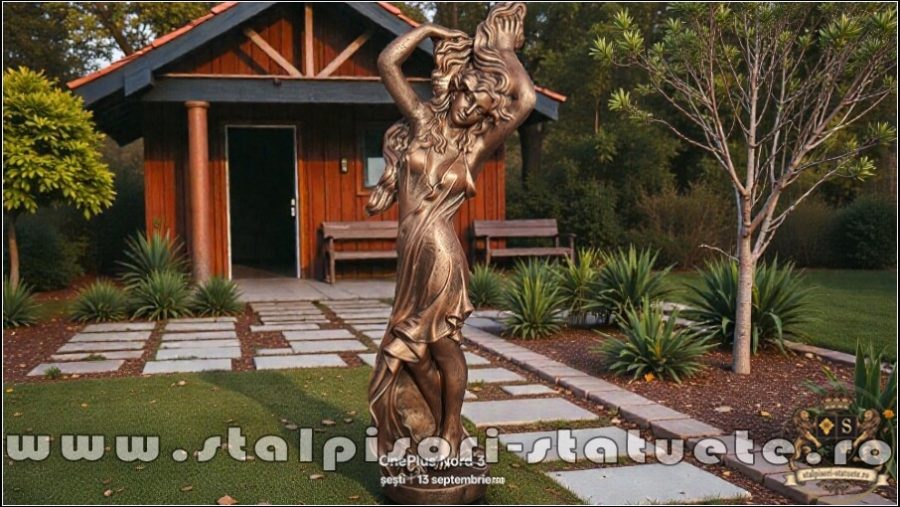 Statuetă Venus cu părul lung, arămiu patinat, model S71. (1)