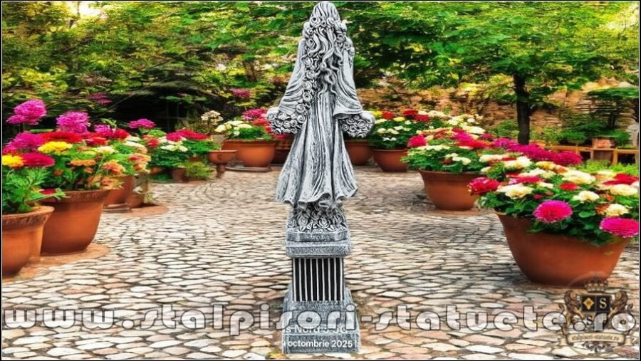 Statuetă zeiţa Flora, galben patinat, model S5. (4)