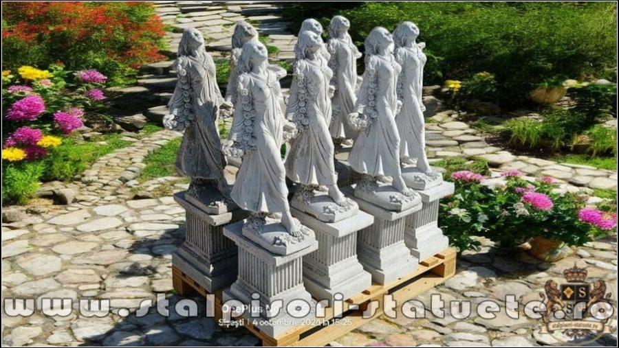 Statuetă zeiţa Flora, galben patinat, model S5. (5)