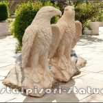 Set 2 vulturi, acvile, șoimi, uliu, galben antichizat, model S82.