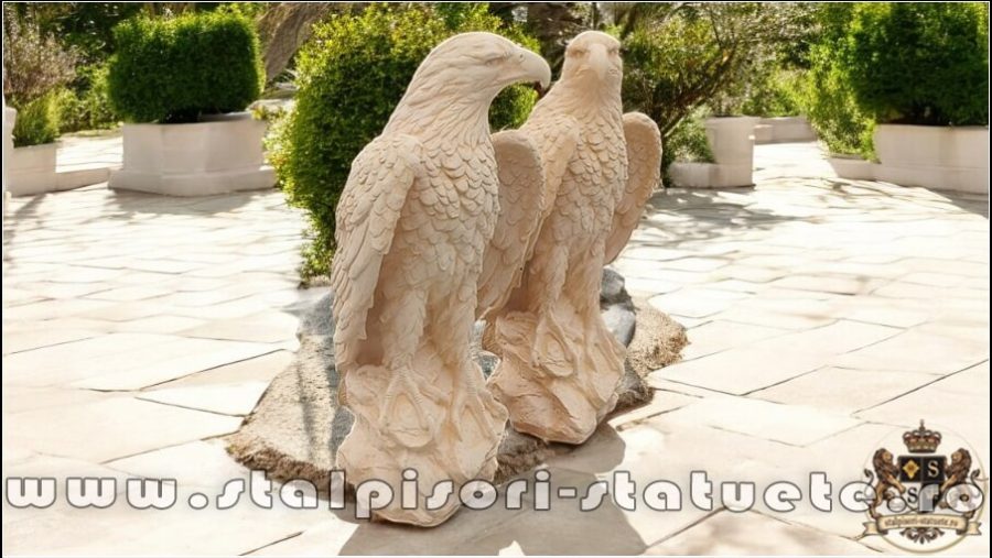 Set 2 vulturi, acvile, șoimi, uliu, galben antichizat, model S82 (1)