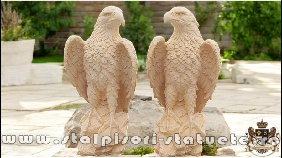 Set 2 vulturi, acvile, șoimi, uliu, galben antichizat, model S82 (2)