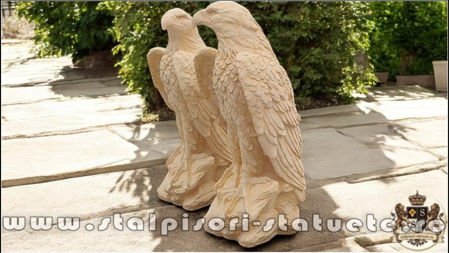 Set 2 vulturi, acvile, șoimi, uliu, galben antichizat, model S82 (3)