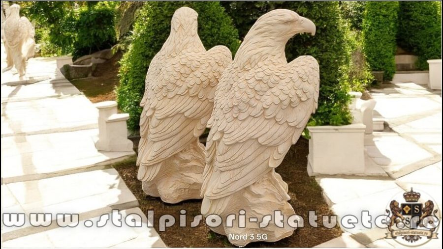 Set 2 vulturi, acvile, șoimi, uliu, galben antichizat, model S82 (4)