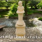 Set stativ cu copil la cișmea, galben patinat, model S27-S93.