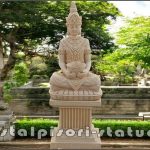 Statuetă Buddha Kwan Yin, galben antichizat, model S8 (2).