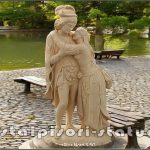 Statuetă Romeo și Julieta, galben patinat, model S55.