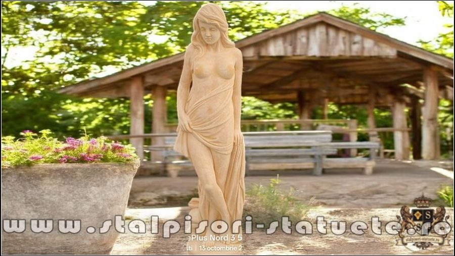 Statuetă domnița erotică, galben patinat, model S30. (2)