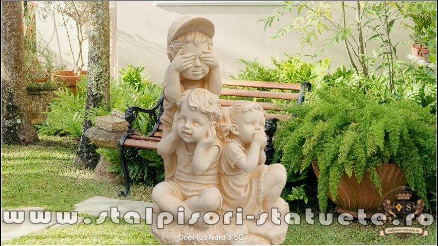 Statuetă legea tăcerii, galben patinat, model S86. (1)