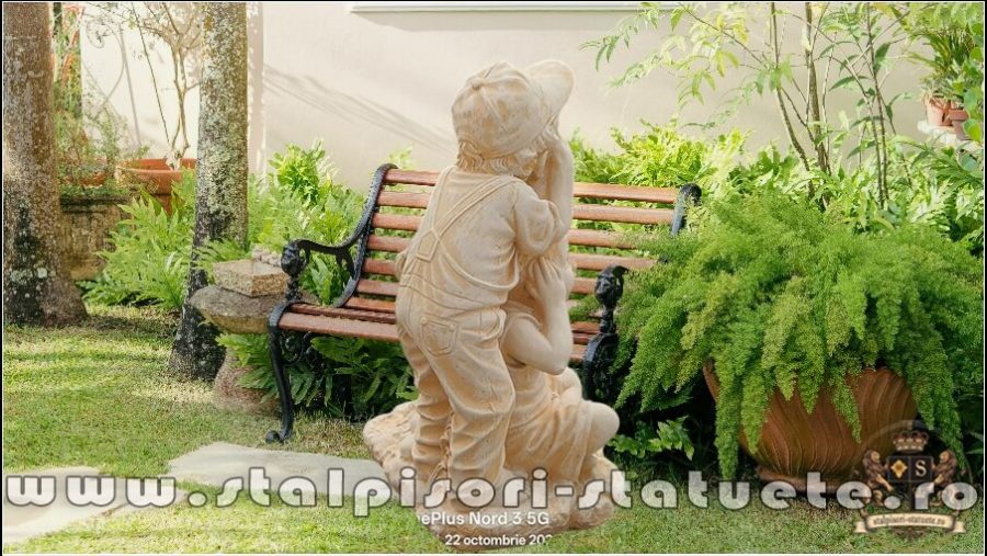 Statuetă legea tăcerii, galben patinat, model S86. (5)