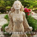 Statuetă zeiţa Flora, galben patinat, model S5.