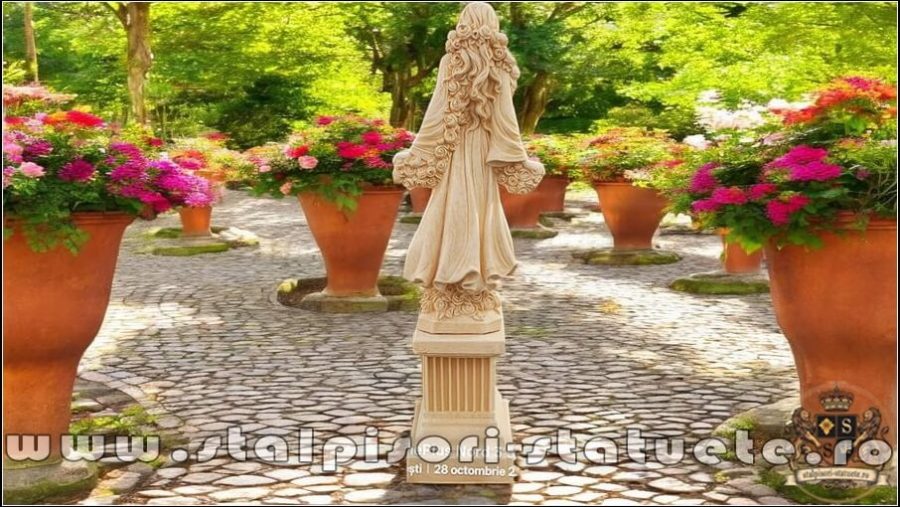 Statuetă zeiţa Flora, galben patinat, model S5. (4)