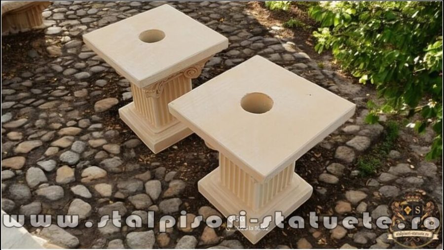 Soclu, stativ, galben patinat, model S64. (5)