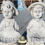 Statuete hrănitoare de păsări, gri antichizat, model S110.