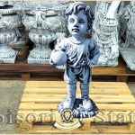 Statuetă fotbalist junior, gri antichizat, model S102.