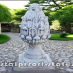 Capitel terminație bilă mare, gri natural, model T3.