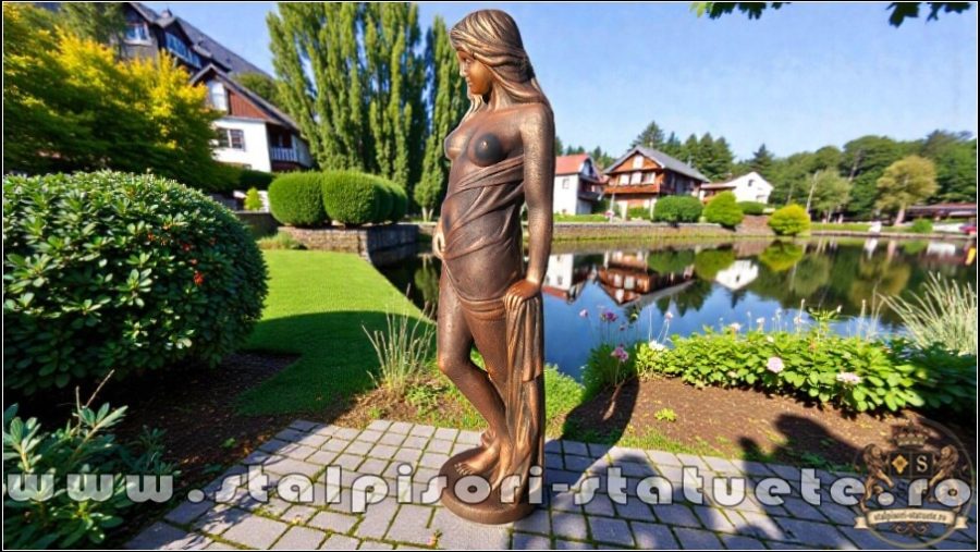 Statuetă domnița erotică, arămiu patinat, model S30. (3)