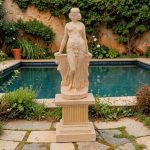 Statuetă Mata Hari cu stativ, galben, model S28-S108.