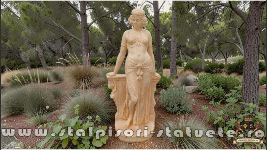 Statueta Mata Hari, galben patinat, model S28. (1)