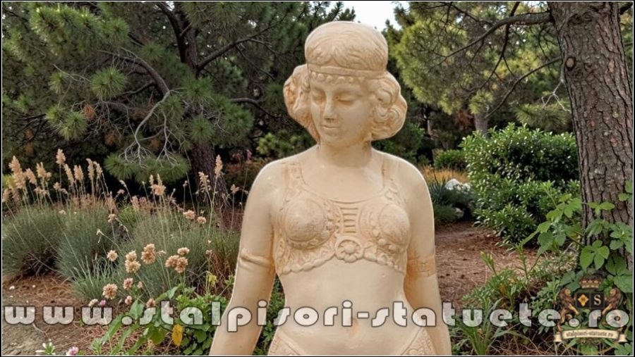 Statueta Mata Hari, galben patinat, model S28. (2)