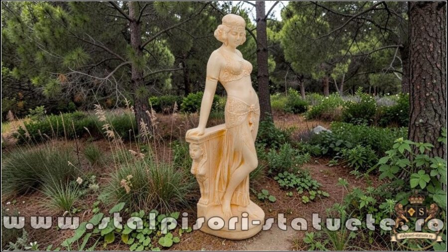 Statueta Mata Hari, galben patinat, model S28. (3)