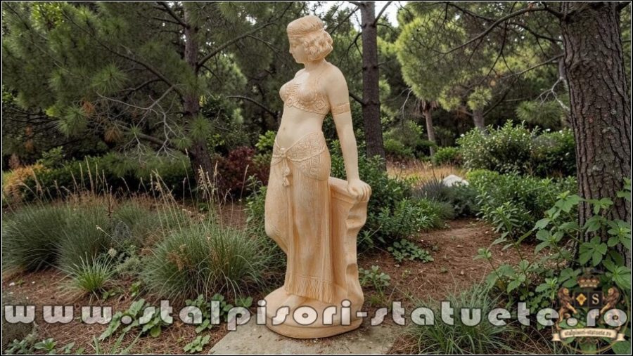 Statueta Mata Hari, galben patinat, model S28. (4)