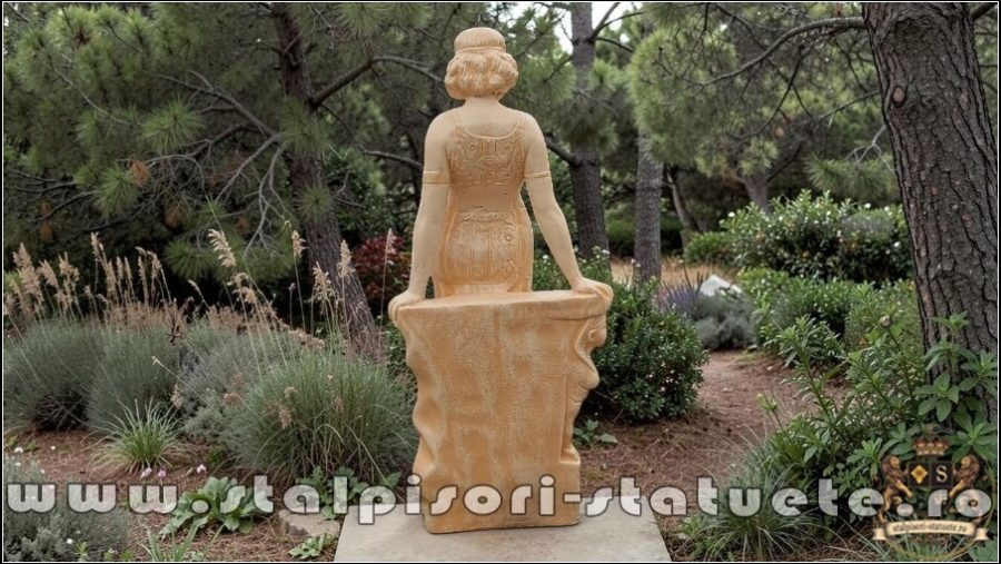 Statueta Mata Hari, galben patinat, model S28. (5)