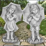 Set copii cu umbrele, gri antichizat, model S41.