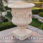 Vază flori vița-de-vie, galben patinat, model V4.