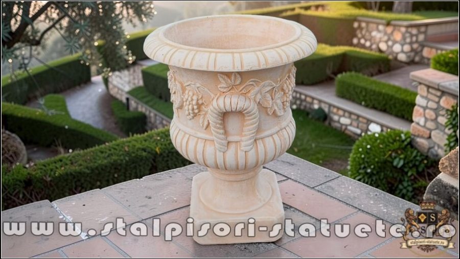 Vază vița-de-vie, galben patinat, model V4. (3)