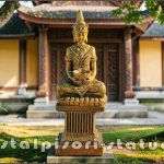Statuetă Buddha Kwan Yin, auriu antichizat, model S8 (2).