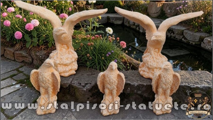 Statuetă vultur, acvilă, șoim, galben patinat, model S35-S82. (1)