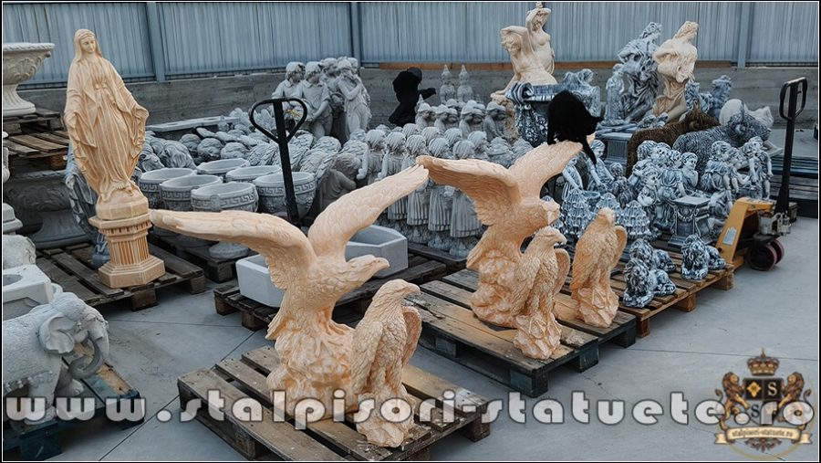Statuetă vultur, acvilă, șoim, galben patinat, model S35-S82. (5)