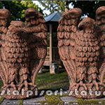 Statuetă vultur, acvilă, șoim, uliu, terracotta patinat, model S13.