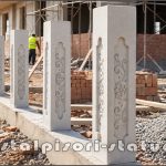 Stâlp susținere garduri, din beton, model S42.